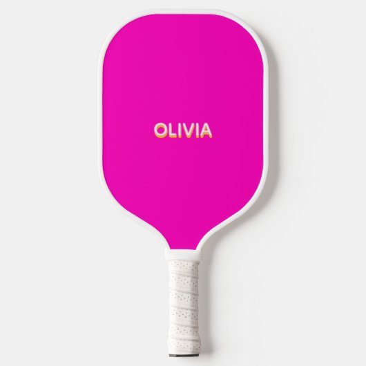 Raquette De Pickleball Modern 70s 80s Pink Swirl Pickleball Paddle (Recto)