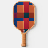 Raquette De Pickleball Modern Abstract Color-Block Squares Pickleball (Verso)