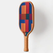 Raquette De Pickleball Modern Abstract Color-Block Squares Pickleball (Gauche)