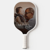Raquette De Pickleball Modern Best GrandPa Ever Photo Personalized (Verso)