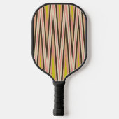 Raquette De Pickleball Modern Black Pink Chevron Pattern (Verso)