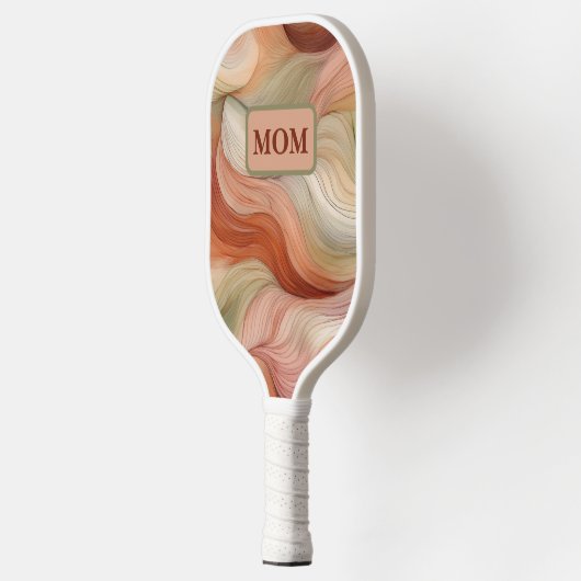 Raquette De Pickleball Modern Boho Pickleball Paddle in Rust and Sage (Gauche)