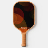 Raquette De Pickleball Modern Brown Personalized Script Name (Verso)