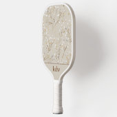 Raquette De Pickleball Modern Floral Monogram (Gauche)