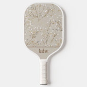 Raquette De Pickleball Modern Floral Monogram (Recto)