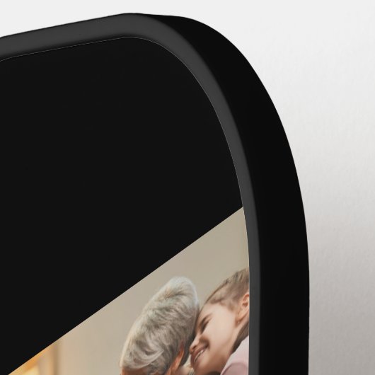 Raquette De Pickleball Modern Grandma Established 3 Photo White Script (Détail gauche)