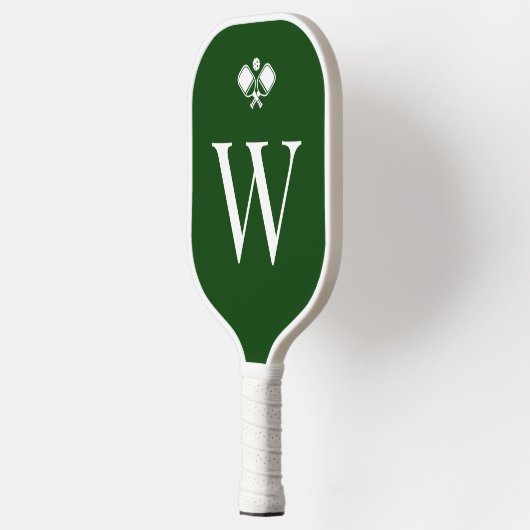 Raquette De Pickleball Modern Green Monogrammed Professional (Gauche)