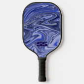 Raquette De Pickleball Modern Marble Monogram Pickleball Paddle (Recto)