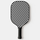 Raquette De Pickleball Modern Minimal  Black and White Monogram Custom (Verso)