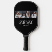 Raquette De Pickleball Modern Mom Established Script Black 3 Photo (Verso)