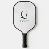 Raquette De Pickleball Modern Monogram | Checkerboard Pattern Design (Recto)