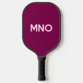 Raquette De Pickleball Modern Monogram Initials Drop Shadow Cherry Pink (Recto)