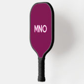 Raquette De Pickleball Modern Monogram Initials Drop Shadow Cherry Pink (Gauche)
