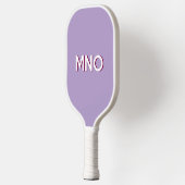 Raquette De Pickleball Modern Monogram Initials Drop Shadow Pastel Lilac (Gauche)