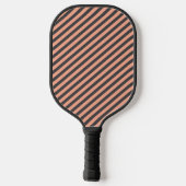Raquette De Pickleball Modern Peach And Dark Gray Monogram Custom (Verso)