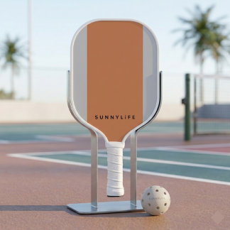 Raquette de Pickleball Moderne à Rayures de pêche