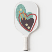 RAQUETTE DE PICKLEBALL MODERNE ABSTRAIT "COEUR" CONCEPTION PICKLEBALL PIC (Verso)