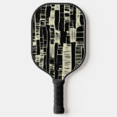 Raquette de Pickleball moderne abstraite noir et b (Recto)