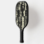 Raquette de Pickleball moderne abstraite noir et b (Gauche)