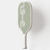 Raquette De Pickleball Moderne Boho Sage Vert Géométrique (Gauche)