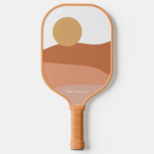 Raquette De Pickleball Moderne minimaliste lever et coucher de soleil