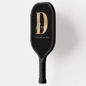 Raquette De Pickleball Moderne Monogramme Initiale D & Nom Personnalisé (Gauche)