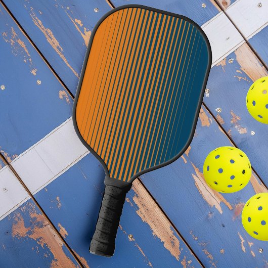 Raquette De Pickleball Moderne Orange Bleu Sports Côté