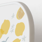 Raquette De Pickleball Moderne Pastel Citrus Lemons Motif Nom personnalis (Détail gauche)