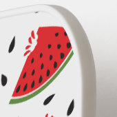 Raquette De Pickleball Moderne Pastèque Cool Monogrammée Mignonne (Détail gauche)