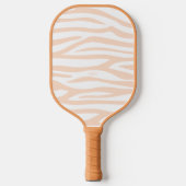 Raquette De Pickleball Moderne Peachy Orange Zebra Impression personnalis (Recto)