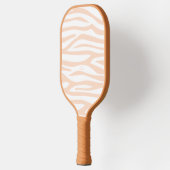 Raquette De Pickleball Moderne Peachy Orange Zebra Impression personnalis (Gauche)