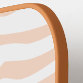 Raquette De Pickleball Moderne Peachy Orange Zebra Impression personnalis (Détail gauche)