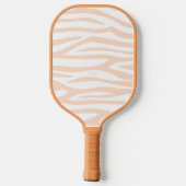 Raquette De Pickleball Moderne Peachy Orange Zebra Impression personnalis (Verso)