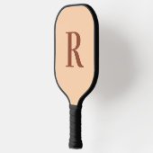 Raquette De Pickleball Moderne Simple Monogramme Beige Brown (Gauche)
