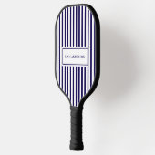 Raquette De Pickleball Moderne Simple Personnalisé Marine Vertical Strite (Gauche)
