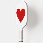 Raquette De Pickleball Moderne Simple Red Heart Love Classic Stripe (Gauche)
