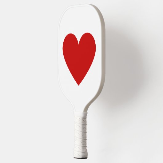 Raquette De Pickleball Moderne Simple Red Heart Love Classic Stripe (Gauche)