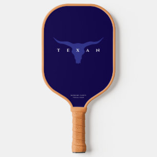 Raquette De Pickleball Moderne Texas Dark Navy Blue Longhorn