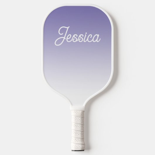 Raquette De Pickleball (Modifiable) Ombre couleur violet clair et votre t (Recto)