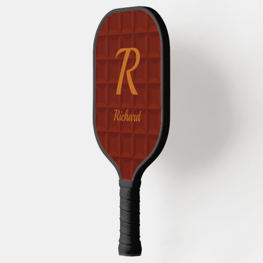 Raquette De Pickleball Modifier initial, ajouter le nom Carrés Brown (Gauche)
