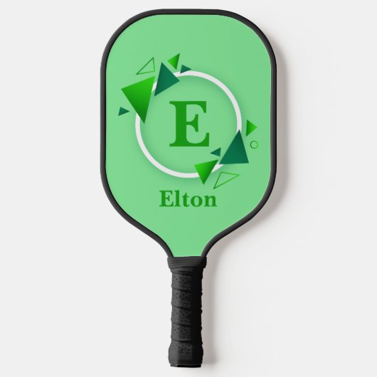 Raquette De Pickleball Modifier initial, ajouter le nom Cercle blanc vert (Verso)