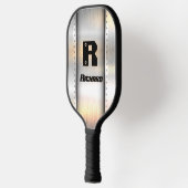 Raquette De Pickleball Modifier Initial, Ajouter Nom, Bandes Métal Brossé (Gauche)