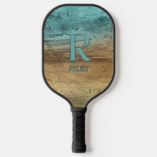Raquette De Pickleball Modifier Initial, Ajouter Nom, Peinture de sable A (Recto)