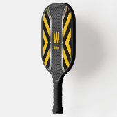 Raquette De Pickleball Modifier Initial, Ajouter Nom, Sécurité Jaune Noir (Gauche)
