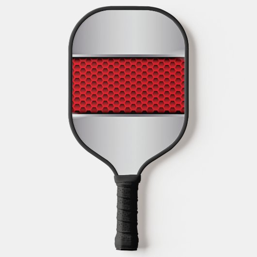 Raquette De Pickleball Modifier Initial, Ajouter Nom, Silver Grey Texture (Verso)