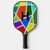 Raquette De Pickleball Modifier les couleurs initiales, triangles géométr (Recto)