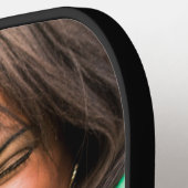 Raquette De Pickleball Mom Established Black Fun Modern Script Photo  (Détail gauche)