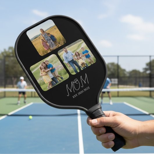 Raquette De Pickleball Mom Established Black Script 3 Photo  