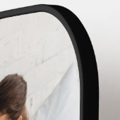 Raquette De Pickleball Mom Established Black White Script Photo (Détail gauche)