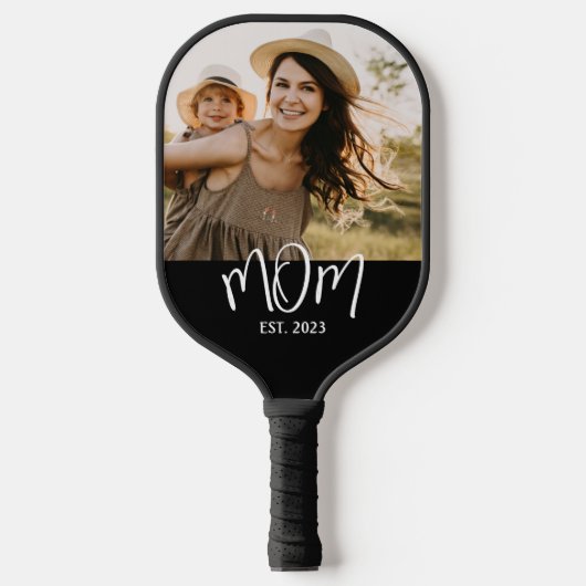 Raquette De Pickleball Mom Established Fun Script Photo (Recto)